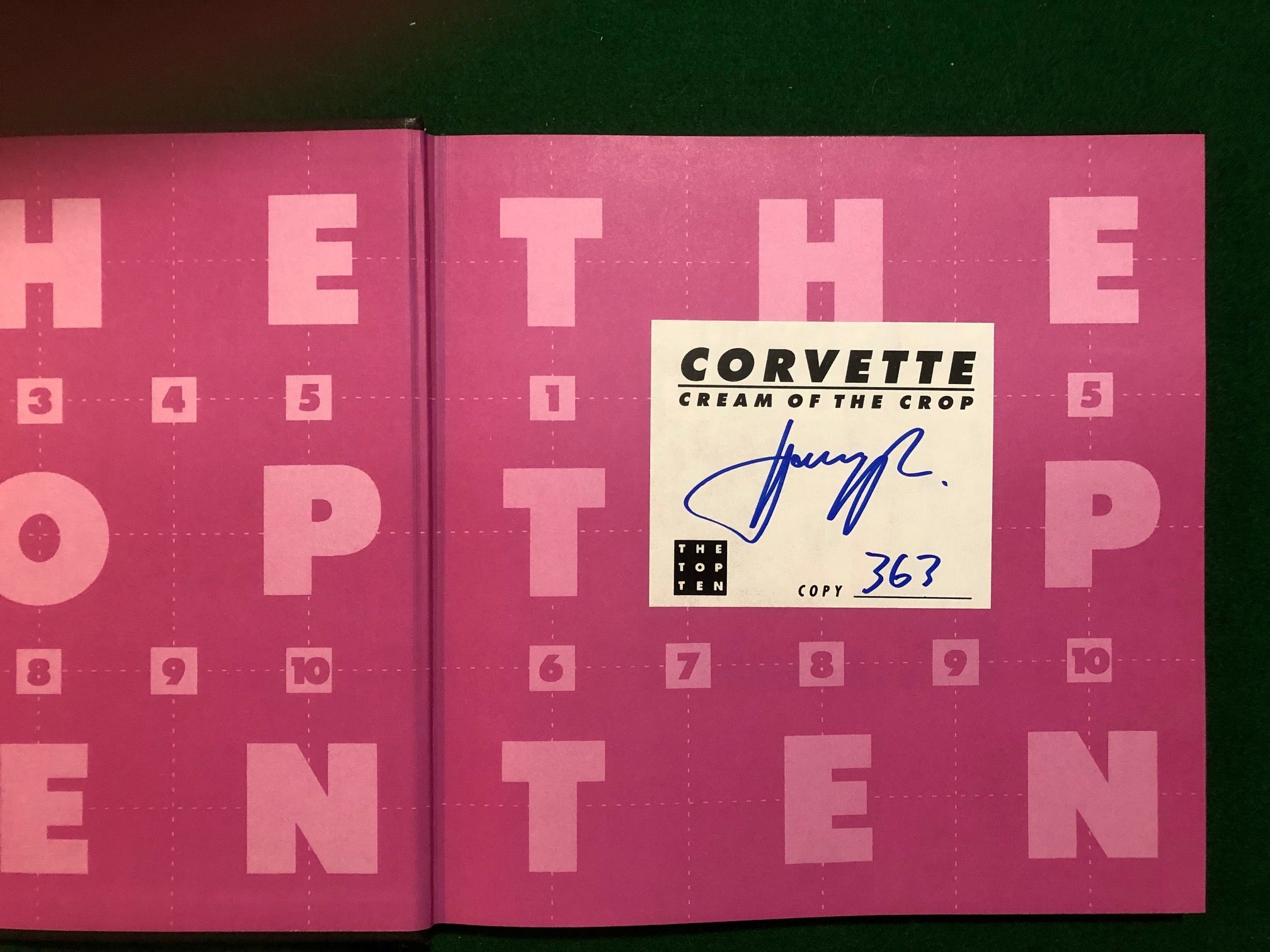 Ferrari / Porsche / Corvette - Top Ten 3-Book Set - Autographed