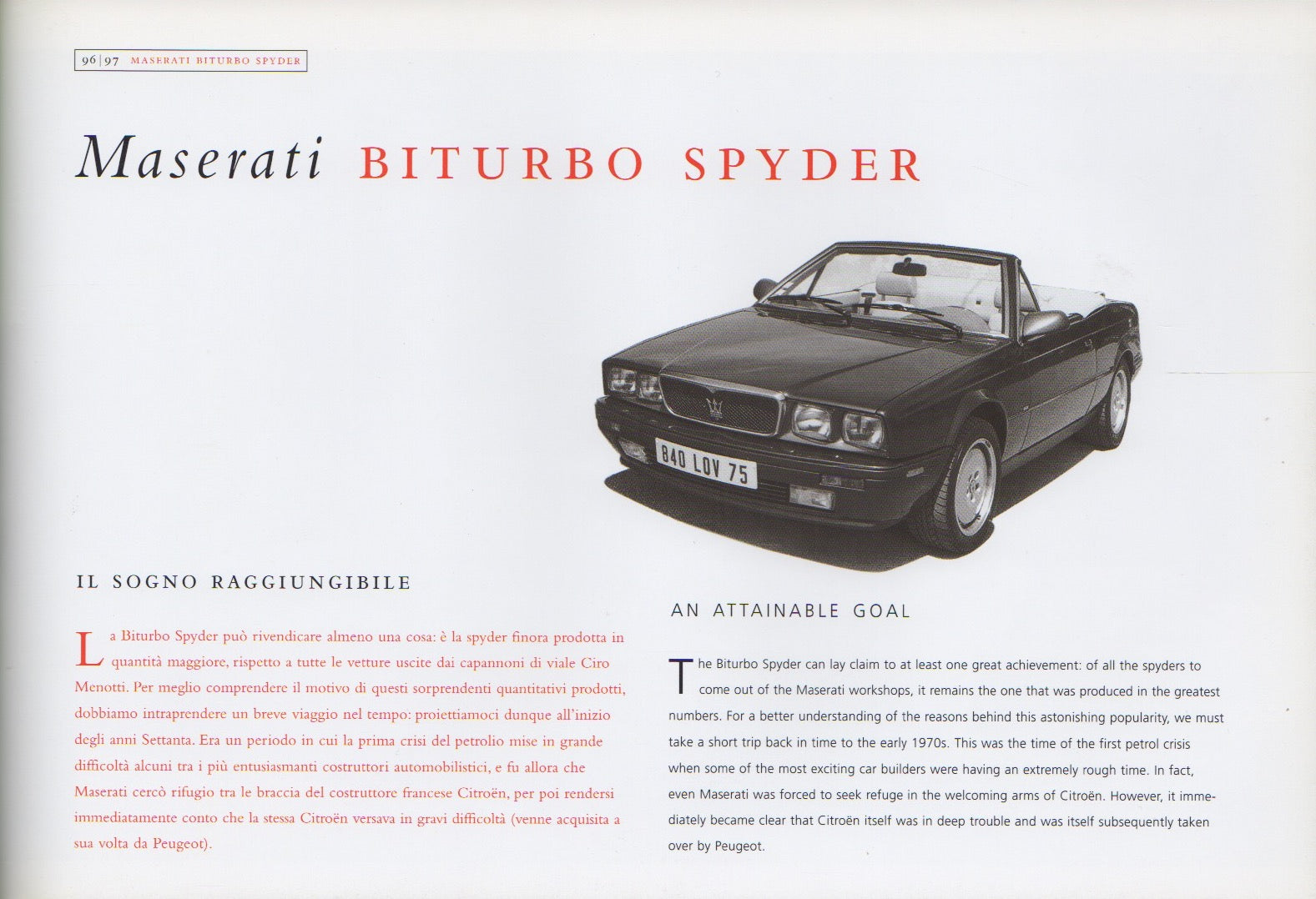 Maserati Spyder. La storia - The history (J Lewandowski