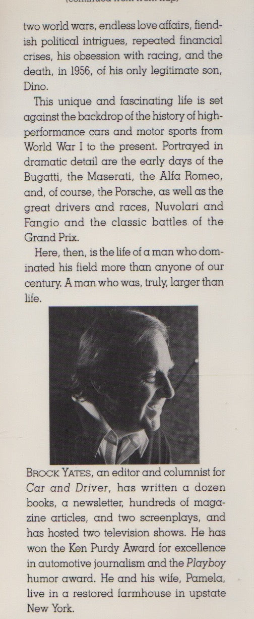 Enzo Ferrari - The Man, the Cars, the Races (B Yates)