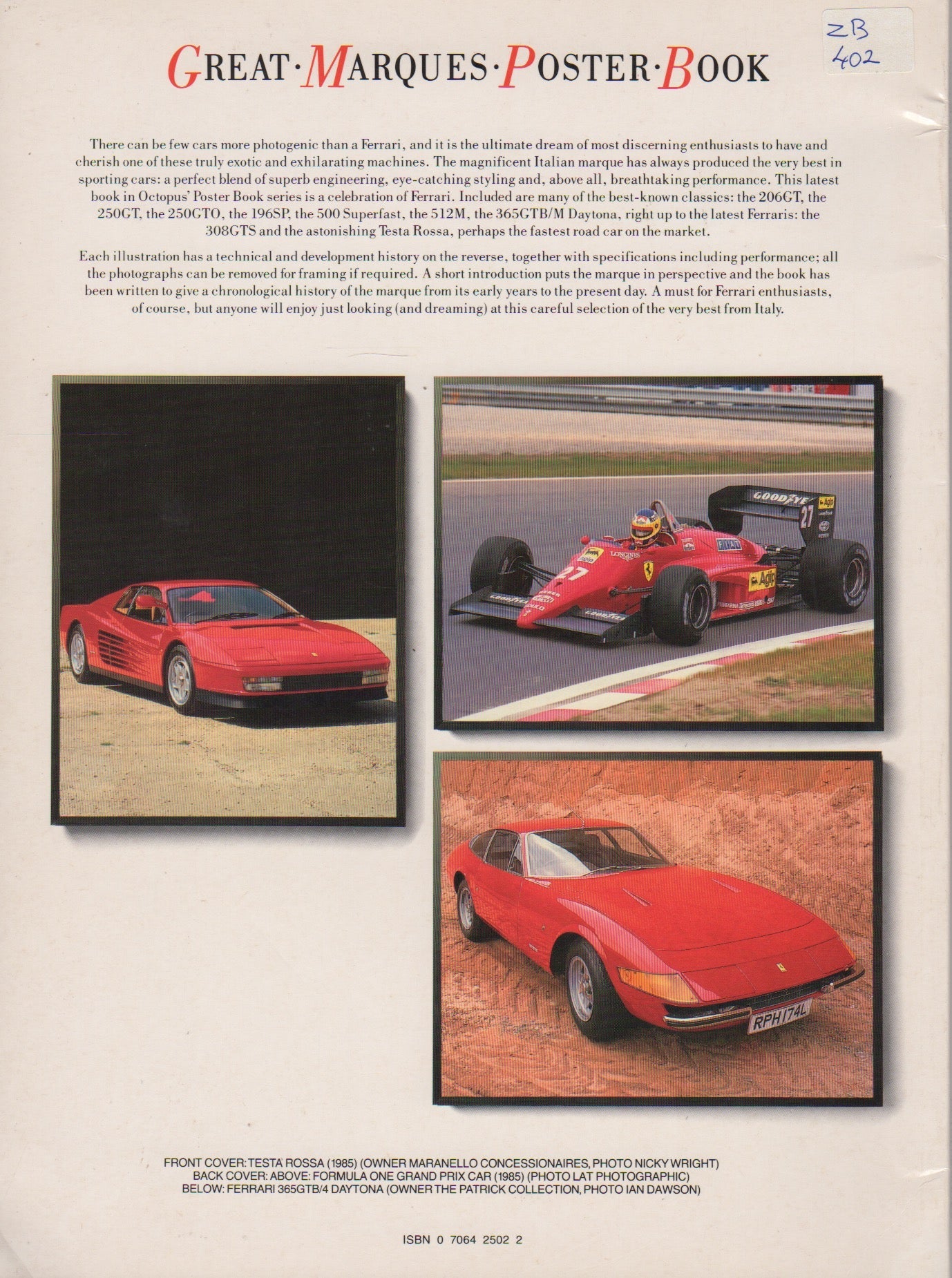 Ferrari - Great Marques Poster Book (C Harvey)
