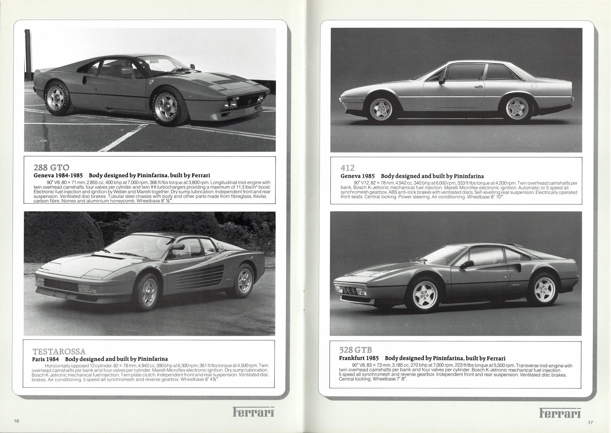 Ferrari guide to cars since 1959 to 1987