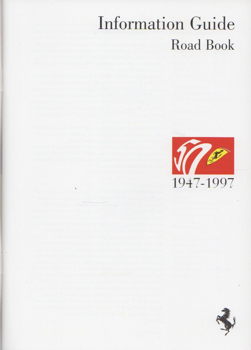 Ferrari 1947-1997 50 Years Celebration Information Guide (1215/97
