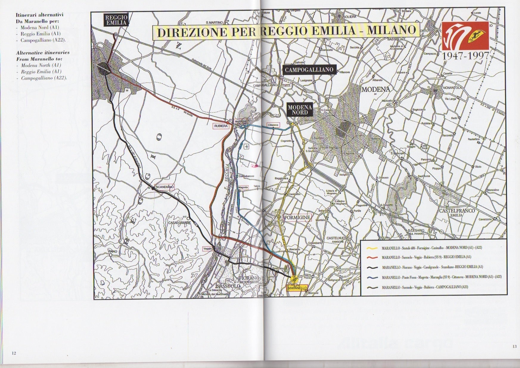 Ferrari 1947-1997 50 Years Celebration Information Guide (1215/97