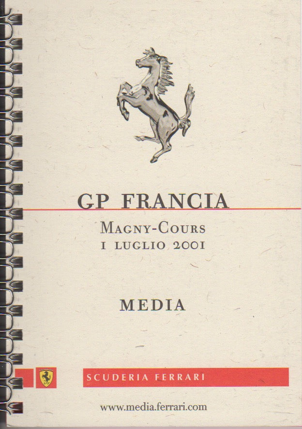 Ferrari F1 Media Booklet GP France 2001 (1681/01)