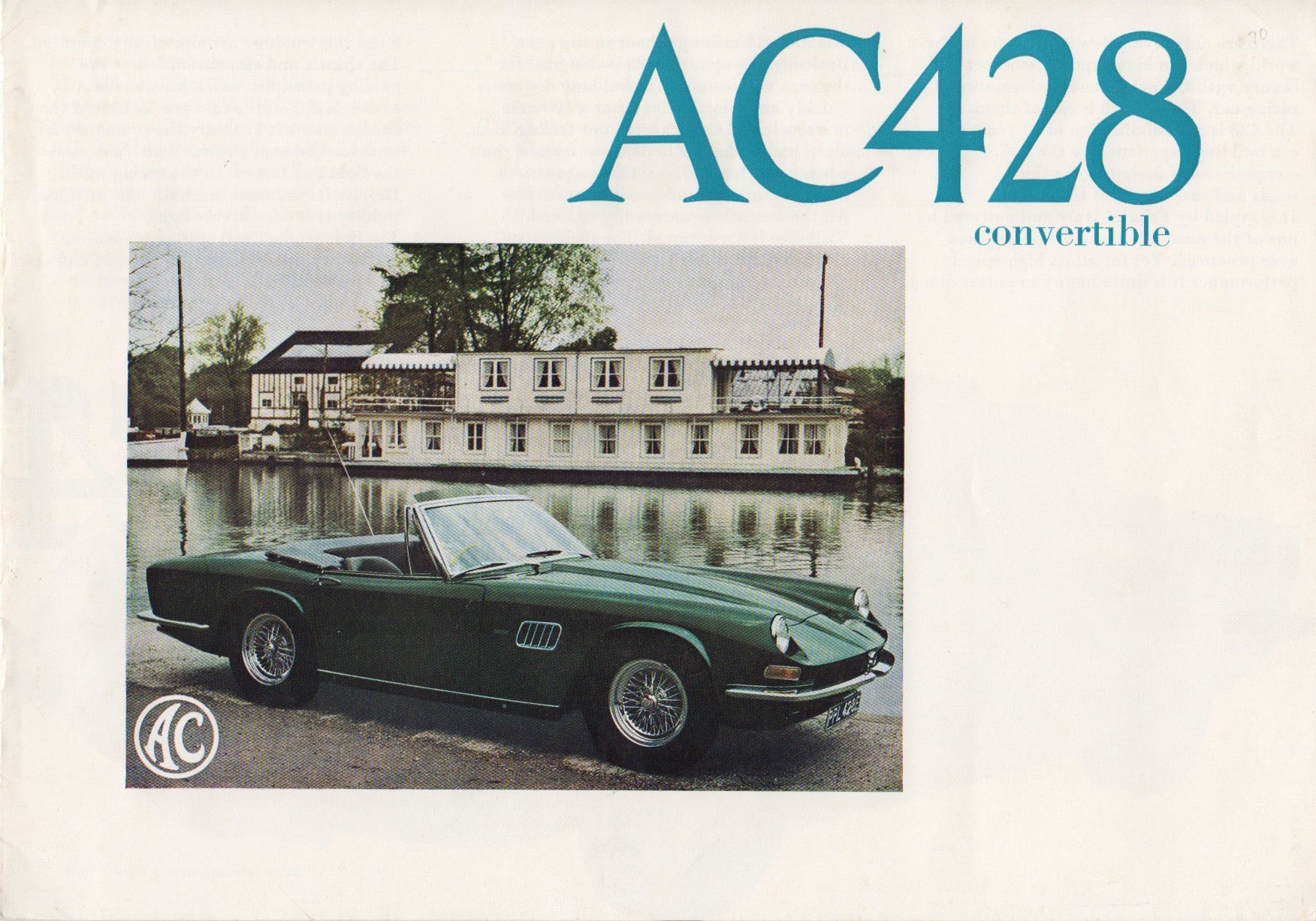 AC 428 Convertible 1970 Brochure
