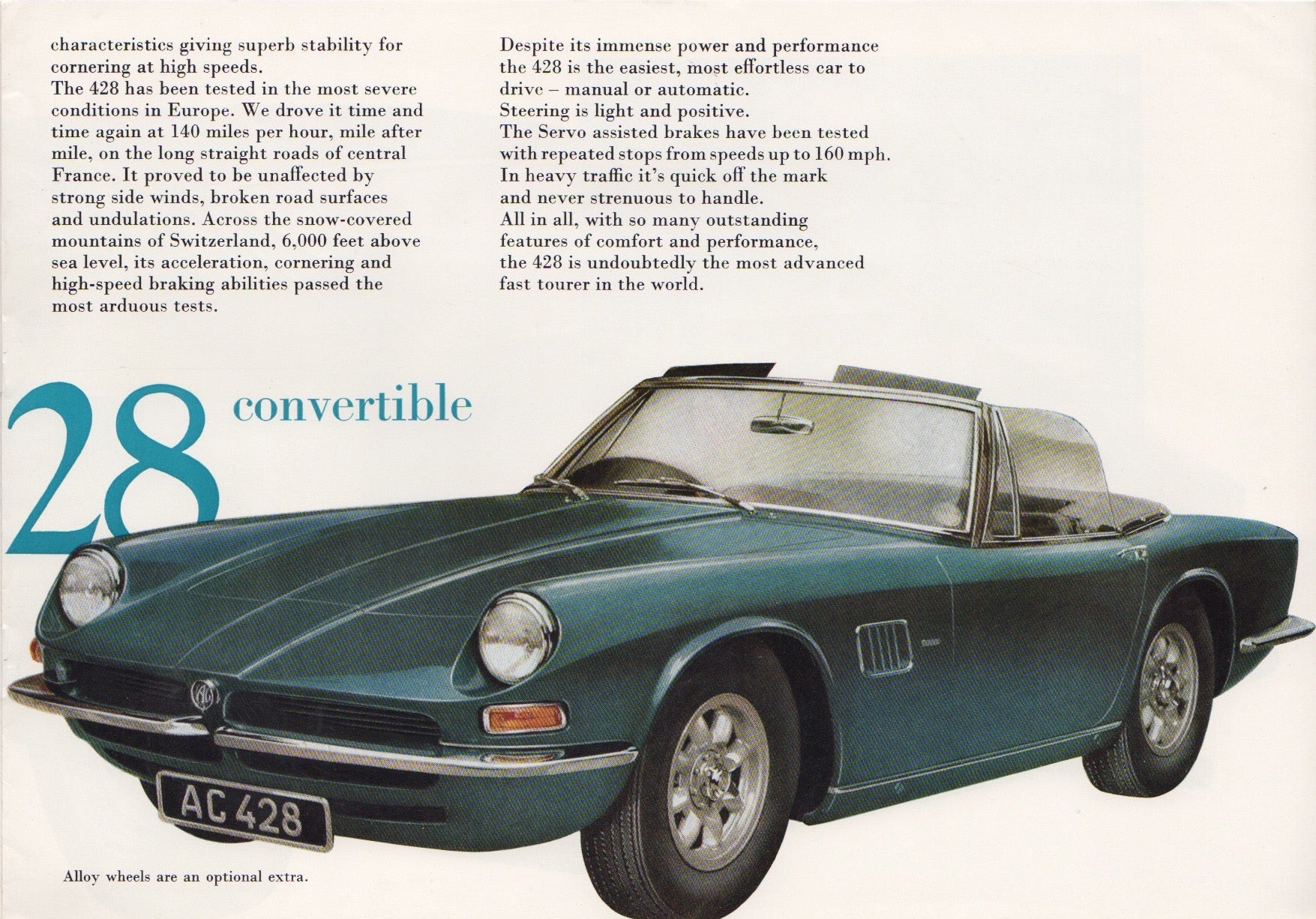 AC 428 Convertible 1970 Brochure